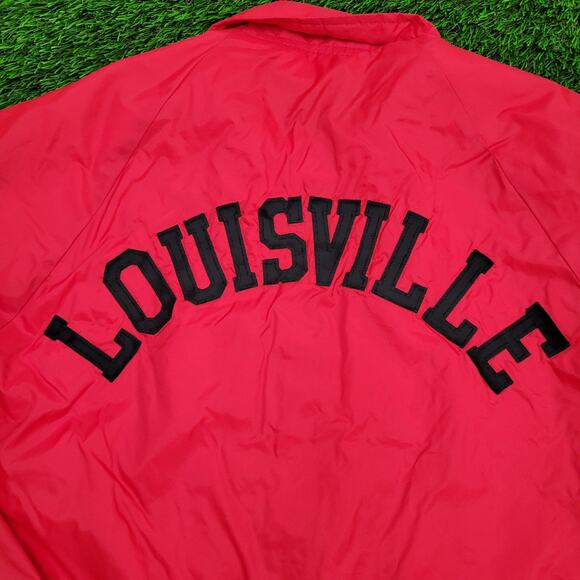Vintage 70s University-of-Louisville Coach Jacket Large 23x29 Lined - Picture 11 of 14